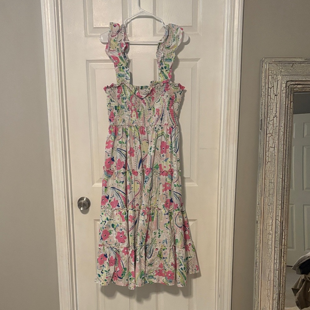 Crown & Ivy Floral Ruffle Strap Dress. Perfect for a day at the beach!